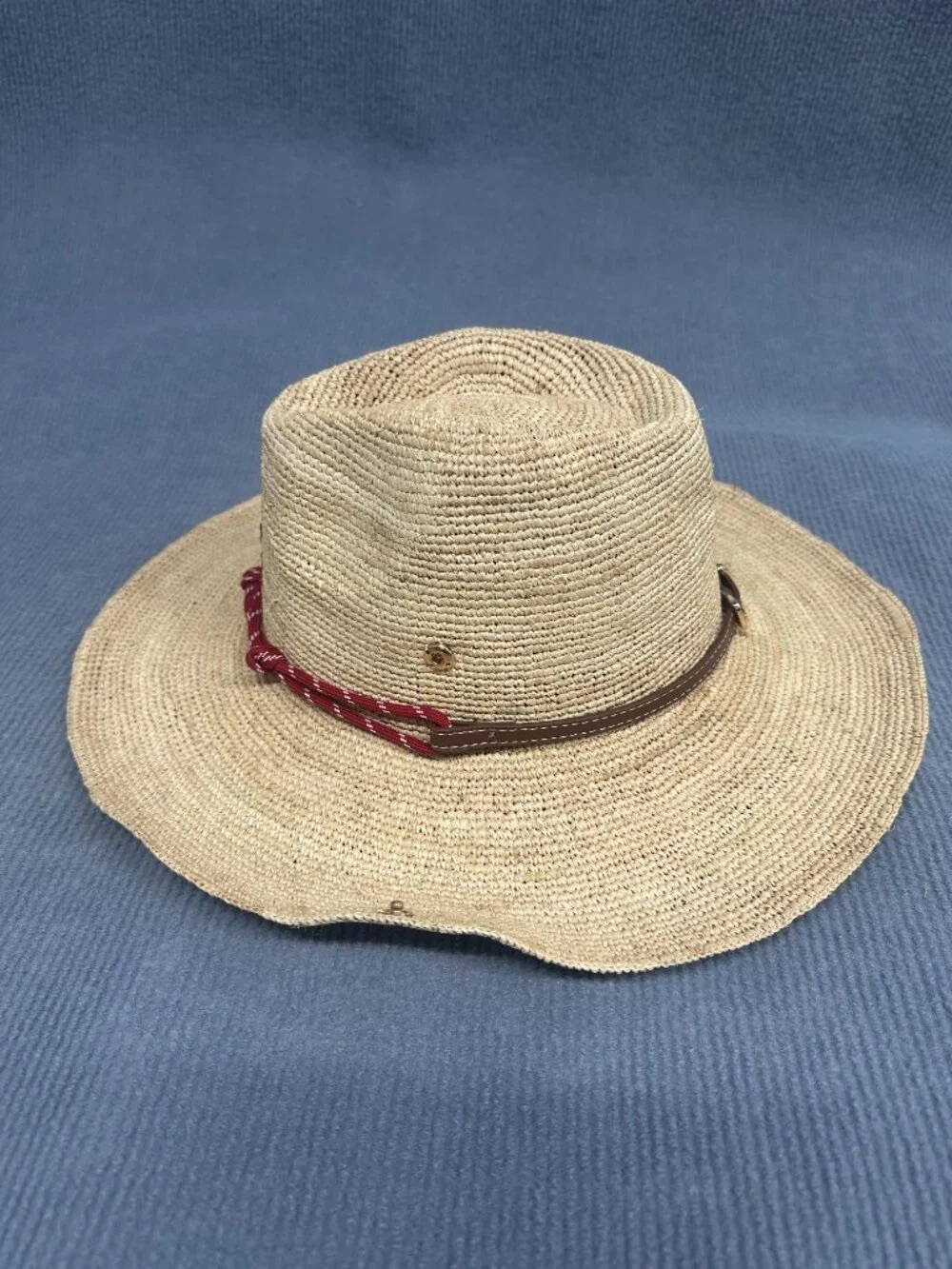 Miu Miu Natural Straw Cowboy Hat with Red Band - Picture 4 of 4